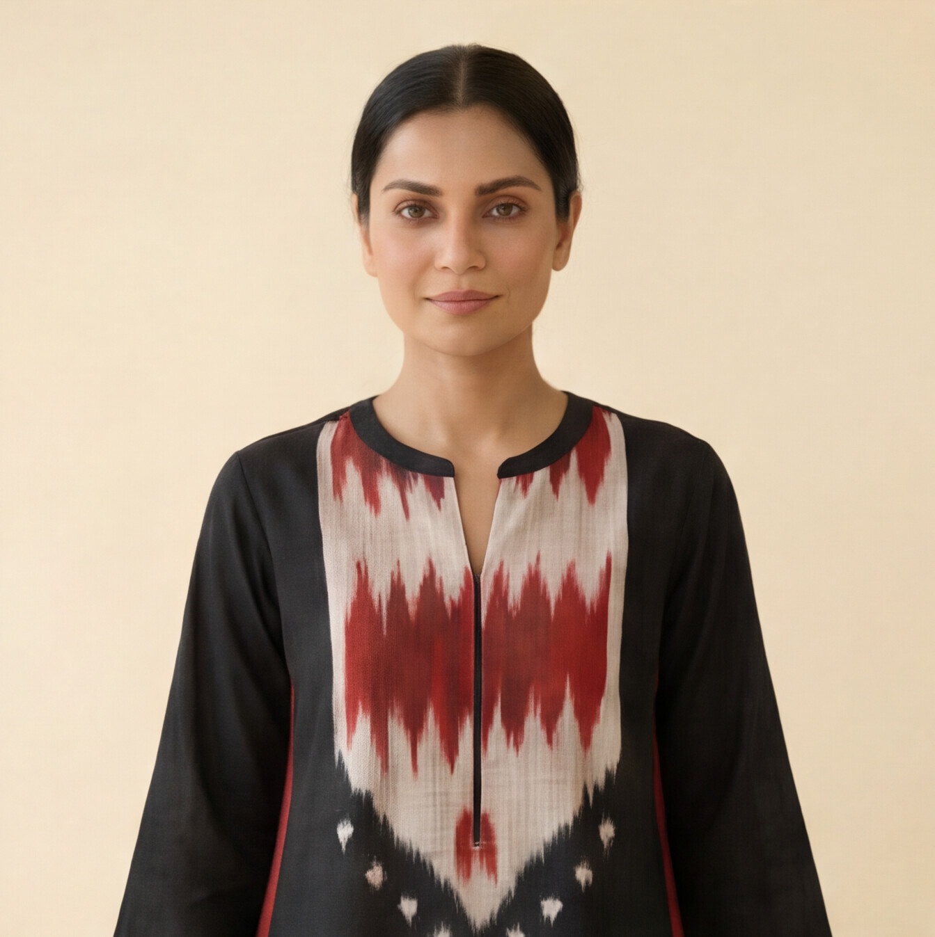 Women's Premium Black Cotton Printed Kurta Set