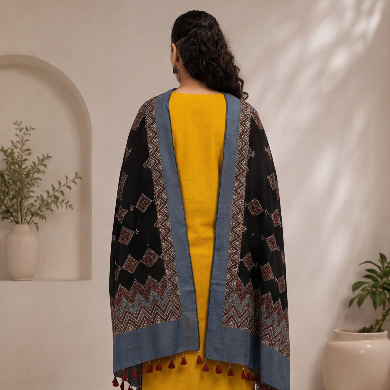 Women's Mustard Straight Kurta Set with Printed Dupatta