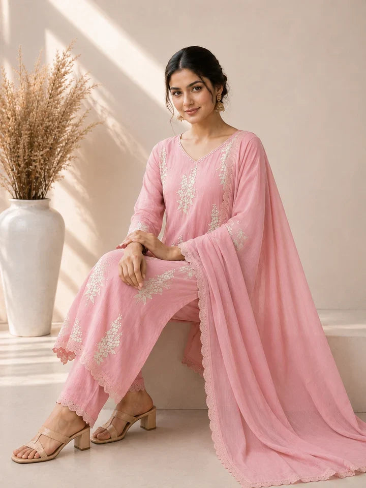 Gulabi Noor Blush Pink Kurta Set
